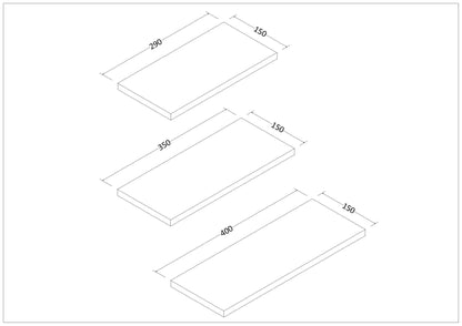 Estante flotante con soportes MYSRTA0922091 Blanco Solar - vista 5